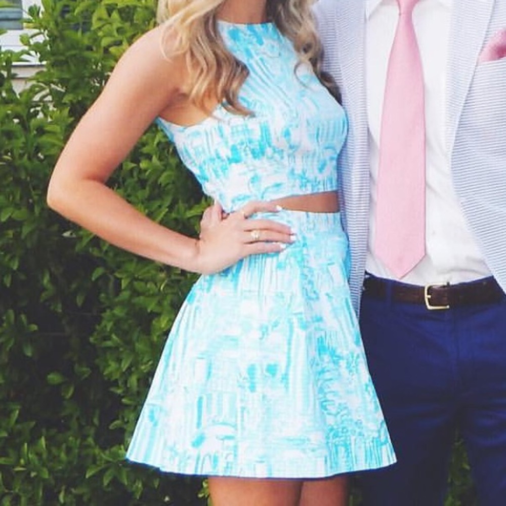 Lilly Pulitzer Melody Crop Top & Pleated Skirt Set